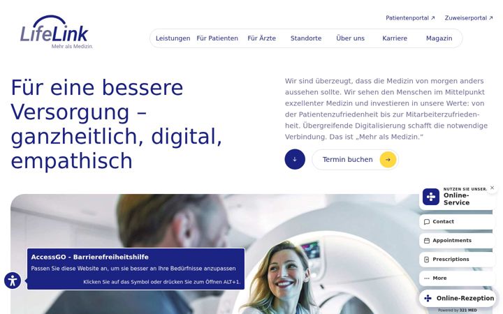Screenshot of lifelink-medical.com