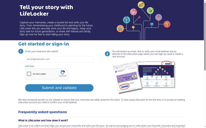 Screenshot of lifelocker.co.uk