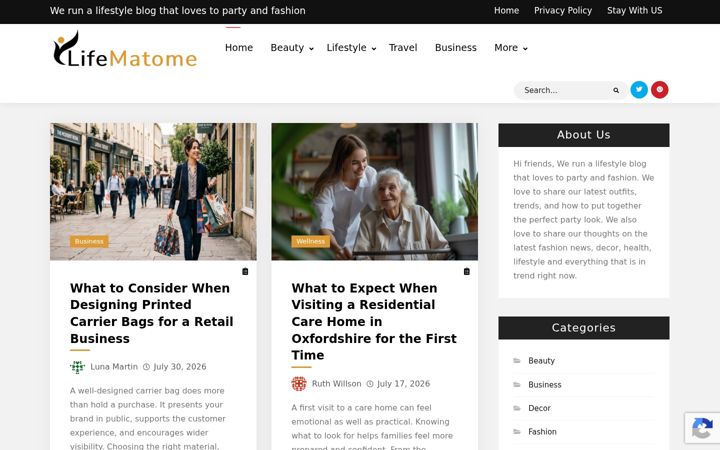 Screenshot of lifematome.com