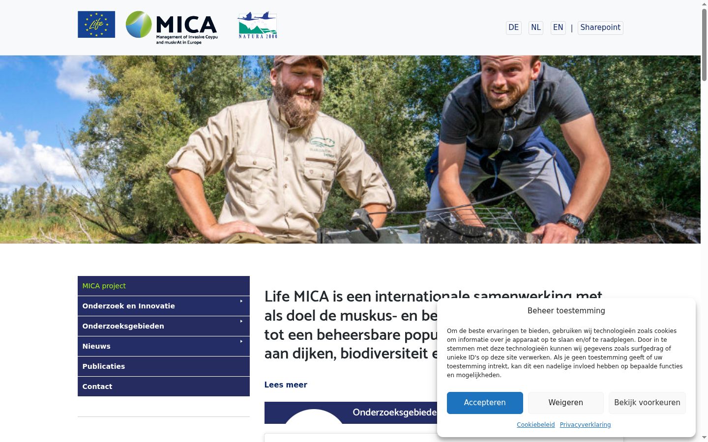 Screenshot tal-banner tal-kunsens muri qabel kwalunkwe interazzjoni