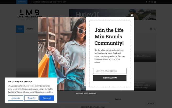 Screenshot of lifemixbrands.com