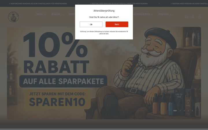 Screenshot of lifeofsnus.de