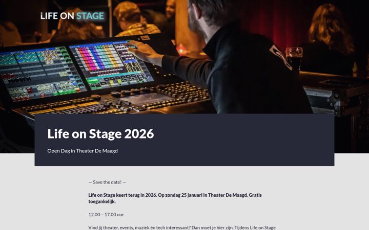 Screenshot of lifeonstage.nu