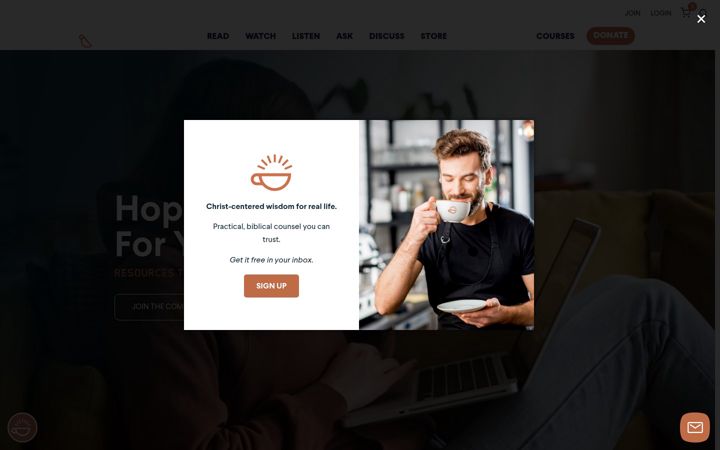 Screenshot of lifeovercoffee.com