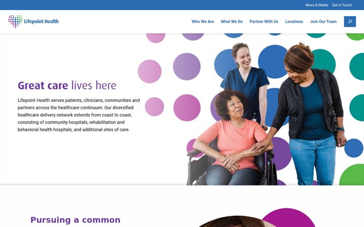 Screenshot of lifepointhealth.net