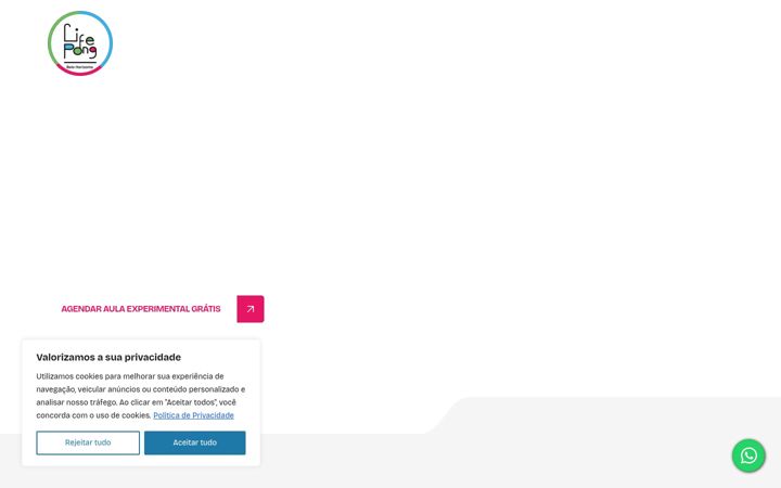 Screenshot of lifepongbh.com.br