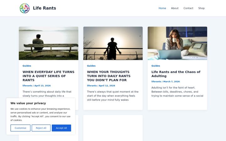 Screenshot of liferants.store