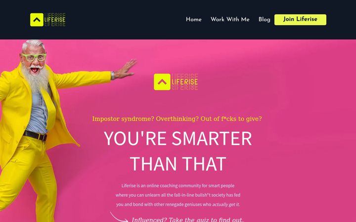 Screenshot of liferise.xyz