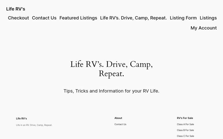 Screenshot of lifervs.com