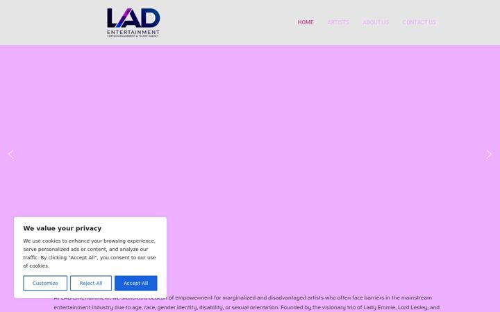 Screenshot of lifesadragentertainment.com