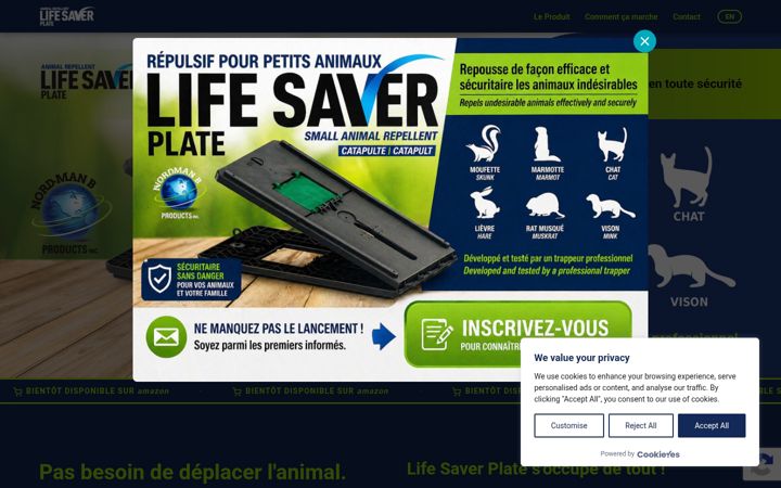 Screenshot of lifesaverplate.com