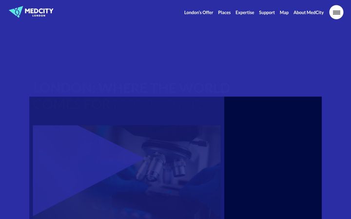 Screenshot of lifescience.london