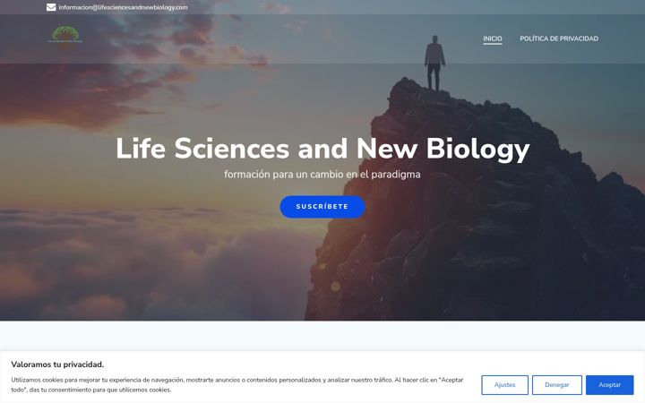 Screenshot of lifesciencesandnewbiology.com