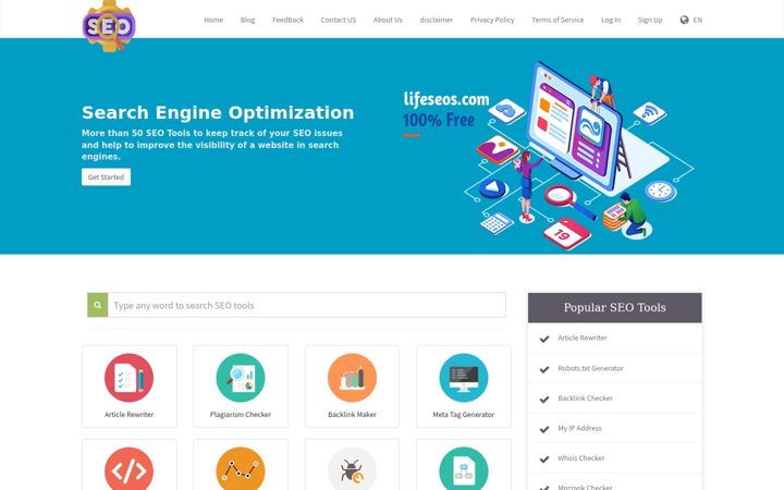 Screenshot of lifeseos.com