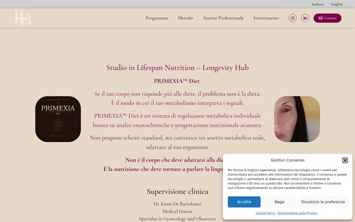 Screenshot of lifespannutrition.it