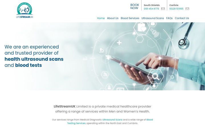 Screenshot of lifestreamuk.co.uk