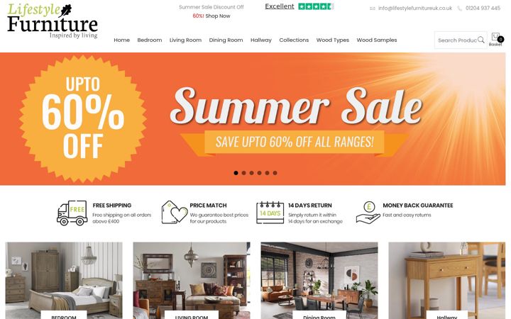 Screenshot of lifestylefurnitureuk.co.uk