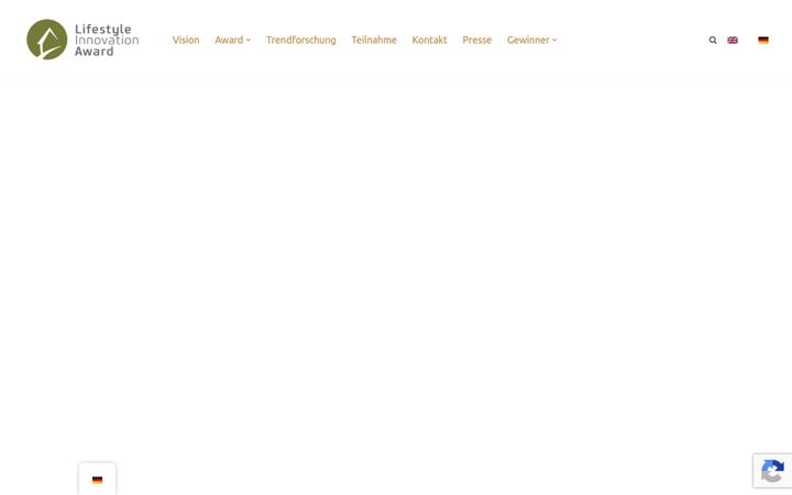 Screenshot of lifestyleinnovationaward.de