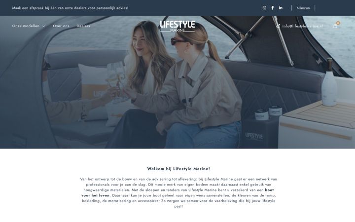 Screenshot of lifestylemarine.nl