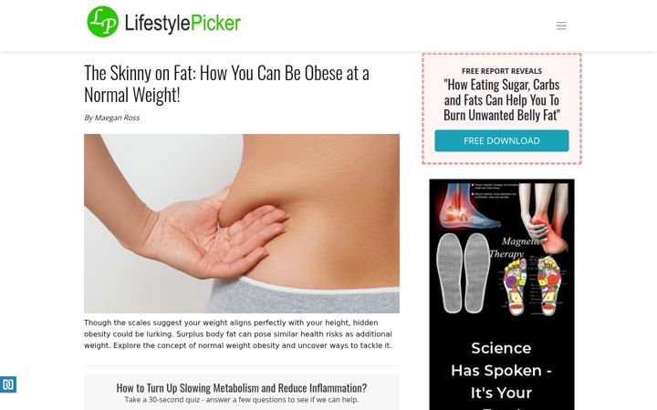 Screenshot of lifestylepicker.com
