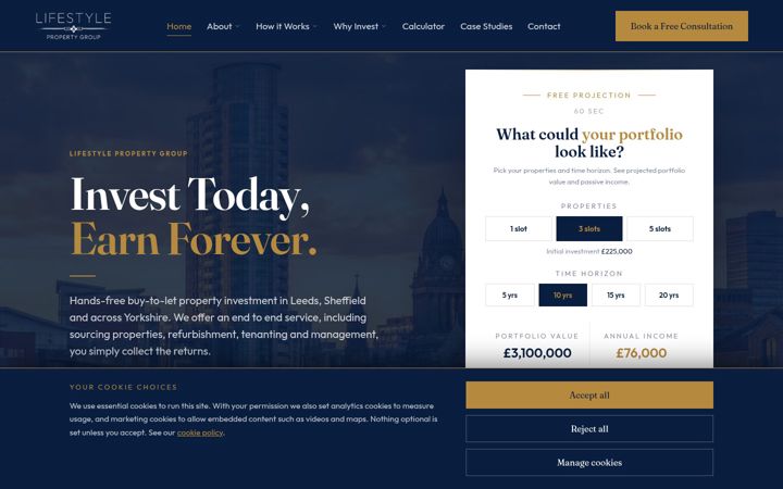 Screenshot of lifestylepropertygroup.co.uk