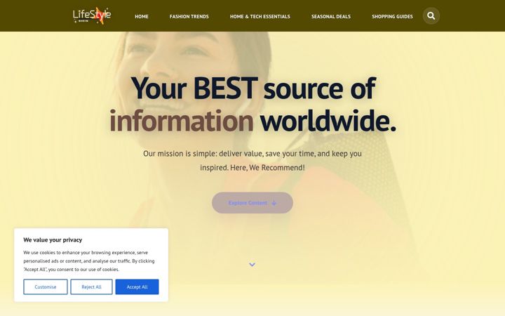 Screenshot of lifestyleshein.com