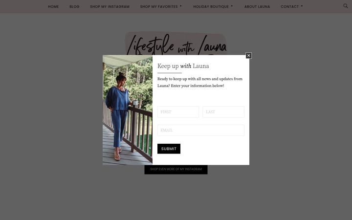 Screenshot of lifestylewithlauna.com
