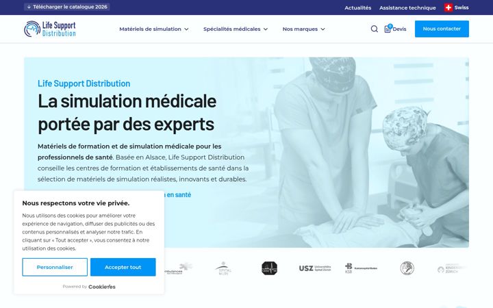 Screenshot of lifesupportdistribution.fr