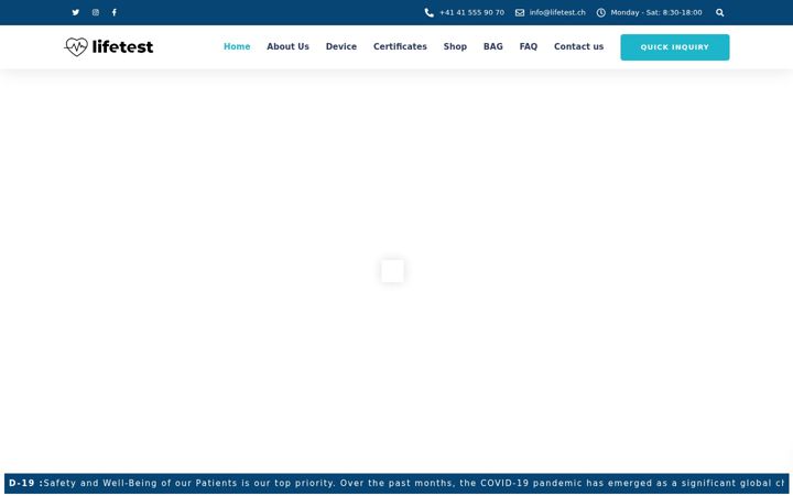 Screenshot of lifetest.ch