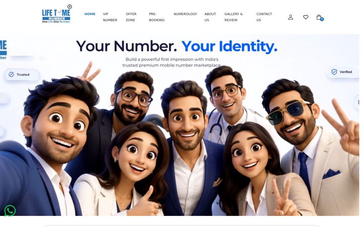 Screenshot of lifetimenumber.com