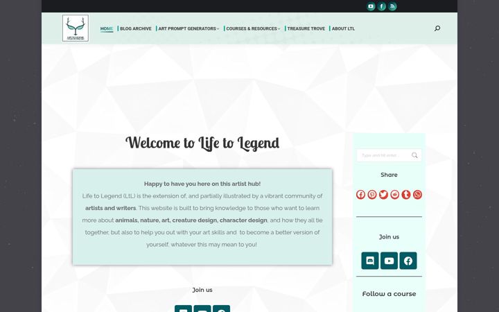 Screenshot of lifetolegend.com