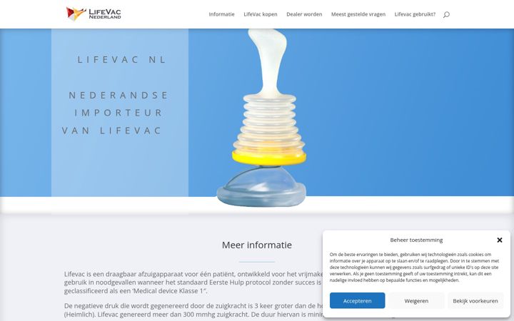 Screenshot of lifevac.nl