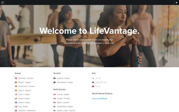 Screenshot of lifevantage.com