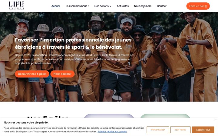 Screenshot of lifevents.org
