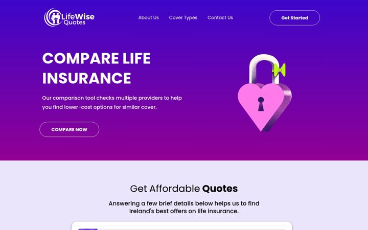 Screenshot of lifewisequotes.com