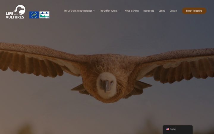 Kuvakaappaus sivustosta lifewithvultures.eu