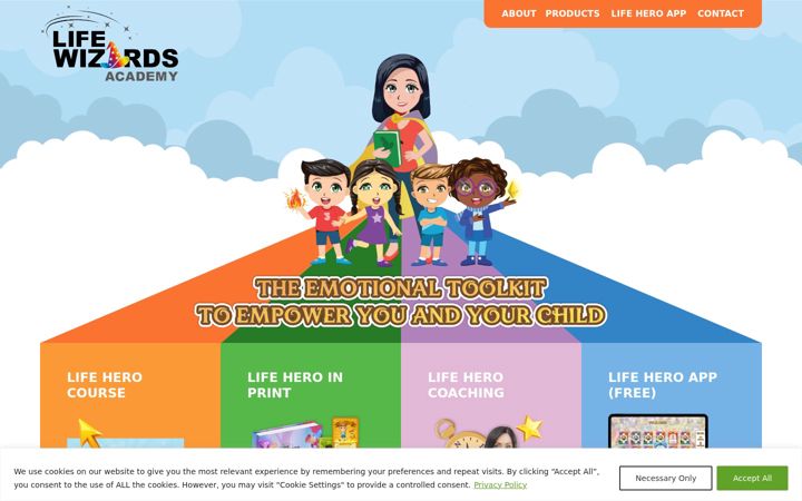 Screenshot of lifewizardsacademy.com