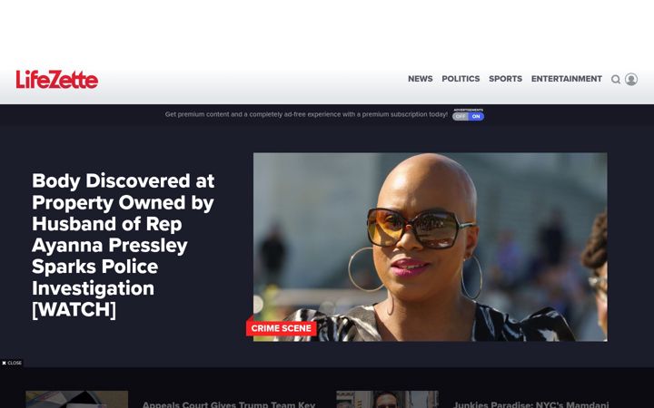 Screenshot of lifezette.com