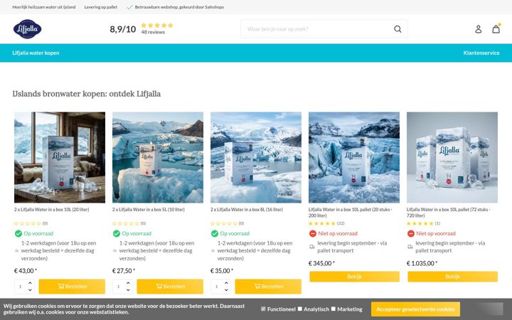Screenshot of lifjallashop.be