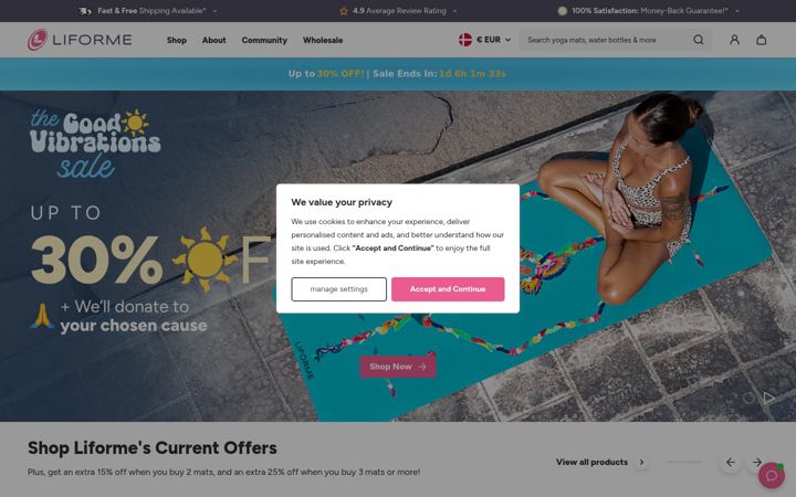 Zrzut ekranu liforme.com