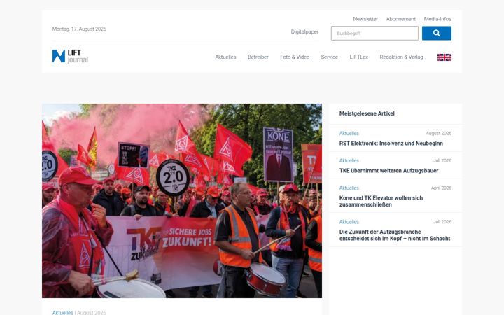 Screenshot of lift-journal.de