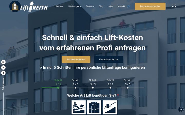 Screenshot of lift-reith.de