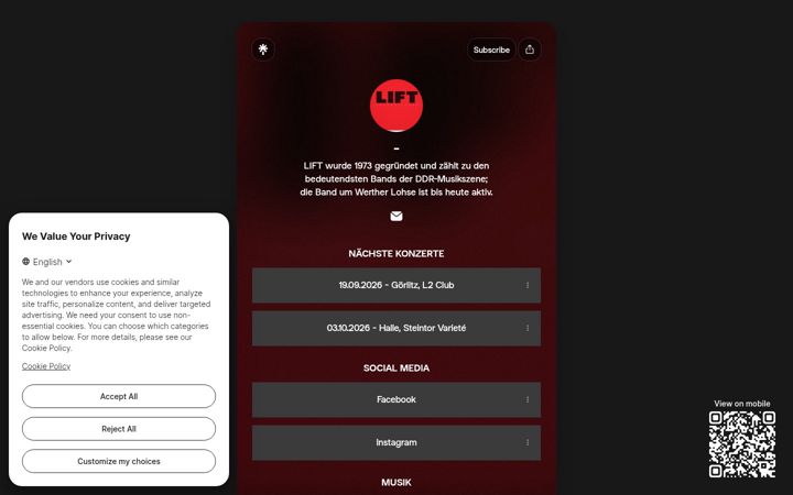 Screenshot of lift-rockballaden.de