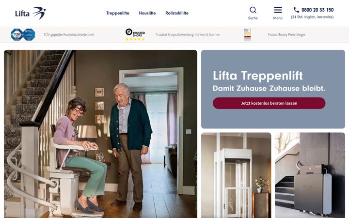 Screenshot of lifta.de