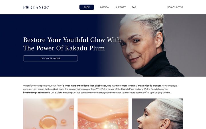 Screenshot of liftandglowmd.com