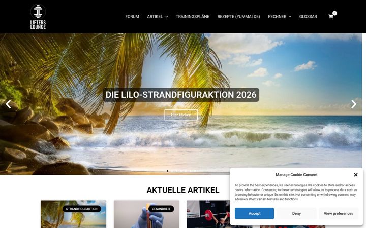 Screenshot of lifters-lounge.com