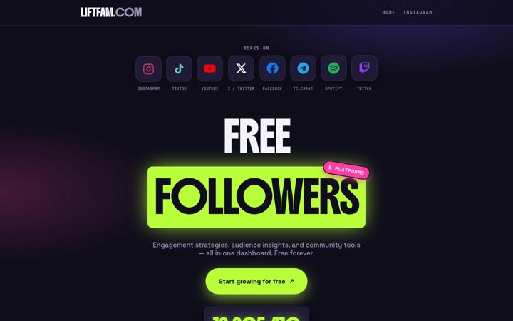 Screenshot of liftfam.com