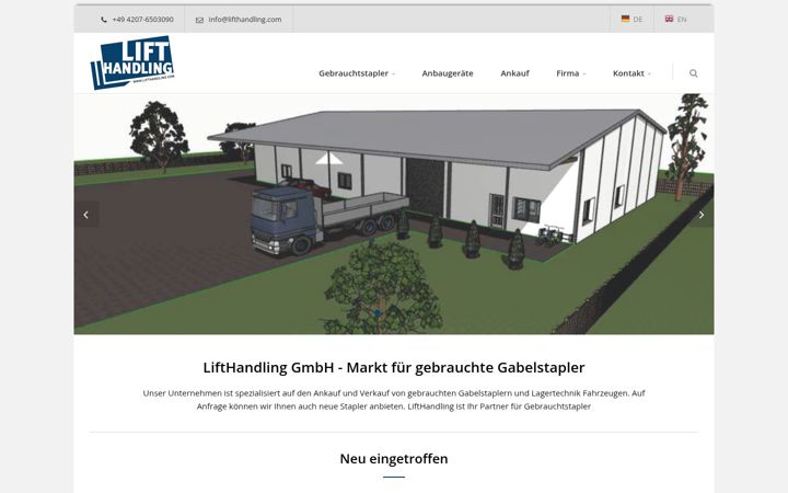 Screenshot of lifthandling.com