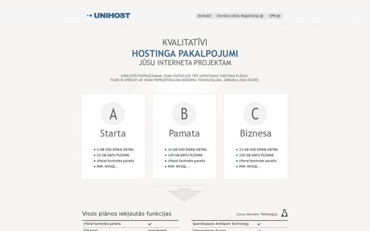 Screenshot von lifti.lv