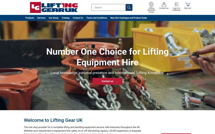 Screenshot of lifting-equipment.co.uk